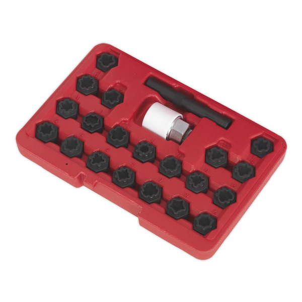 Sealey SX206 Locking Wheel Nut Key Set for Audi 22pc