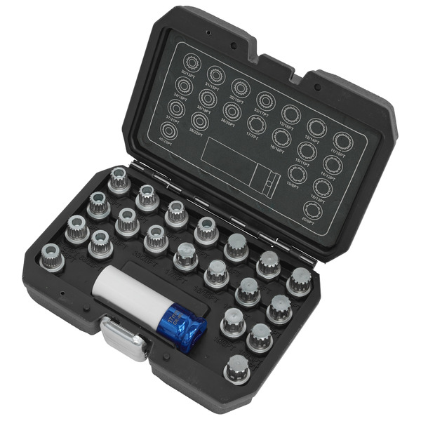 Sealey SX209 Locking Wheel Nut Key Set for BMW & Mini 21pc