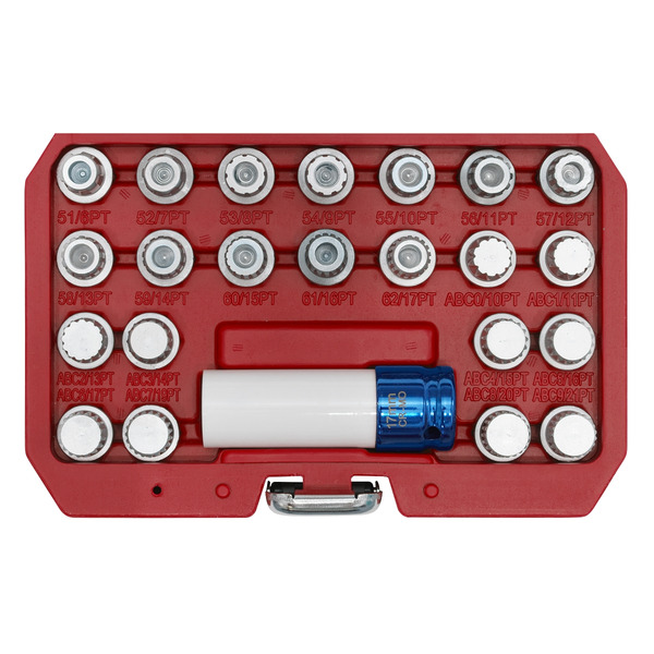 Sealey SX210 Locking Wheel Nut Key Set for VAG 23pc