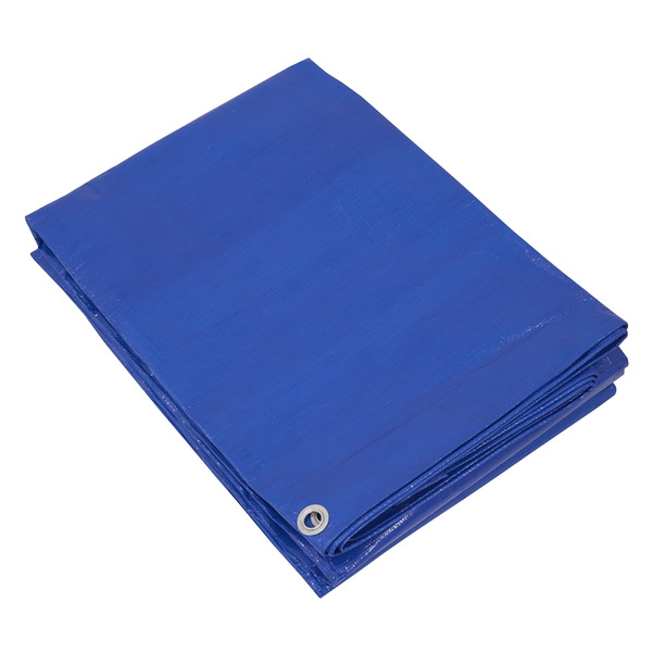 Sealey TARP6012 Lightweight PE Tarpaulin 6.10 x 12.19m - Blue