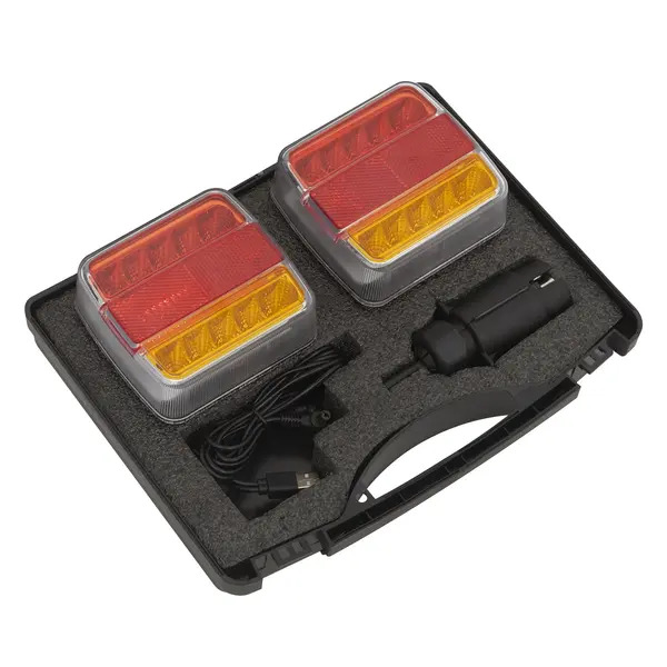 Sealey TB18LEDW Wireless SMD LED Trailer Light Set 2pc