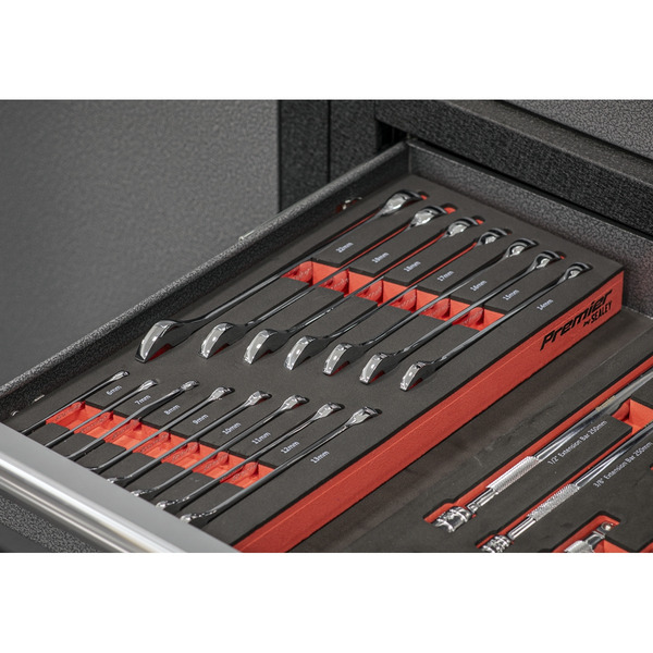 Sealey TBT48 Premier Combination Spanner Set with Tool Tray 15pc