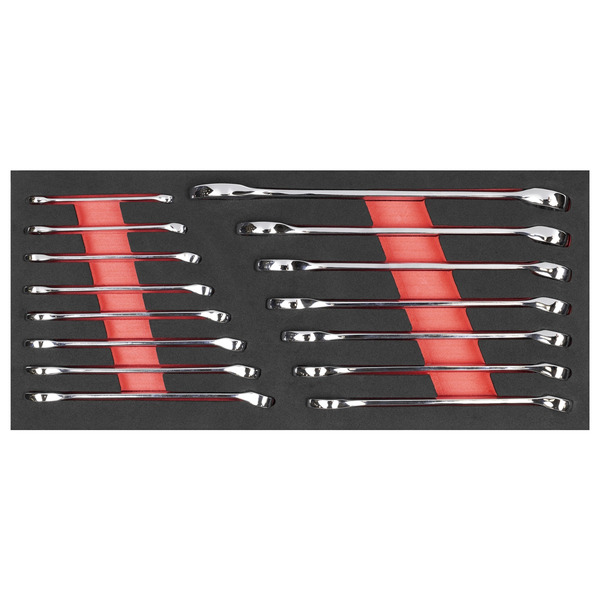 Sealey TBT48 Premier Combination Spanner Set with Tool Tray 15pc
