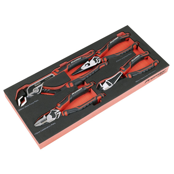 Sealey TBT56 Premier Pliers Set with Tool Tray 4pc