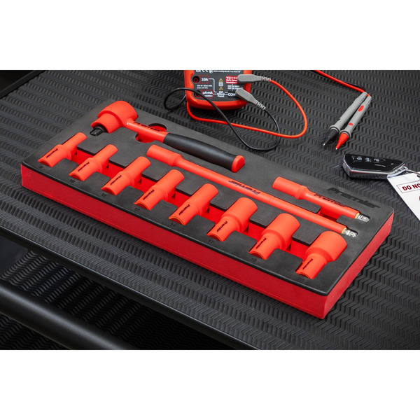 Sealey TBTE01 Premier Insulated Socket Set with Tool Tray 3/8