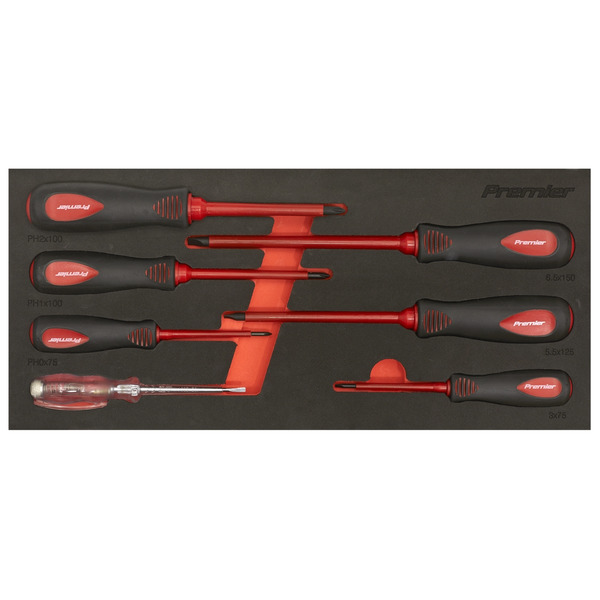 Sealey TBTE04 Premier Insulated Screwdriver Set 7pc - VDE Approved