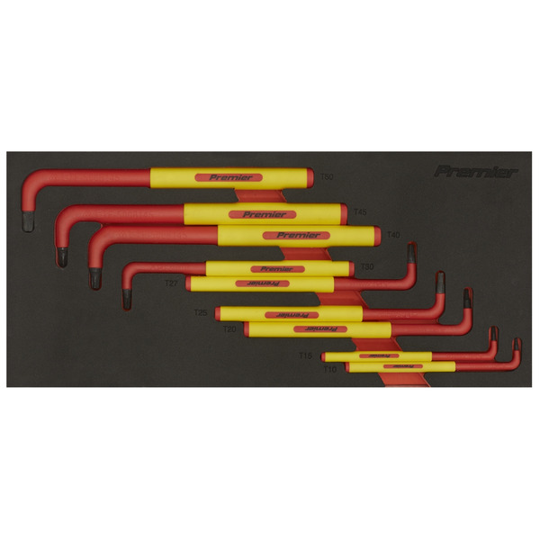 Sealey TBTE06 Premier Insulated TRX-Star* Key with Tool Tray 9pc - VDE Approved