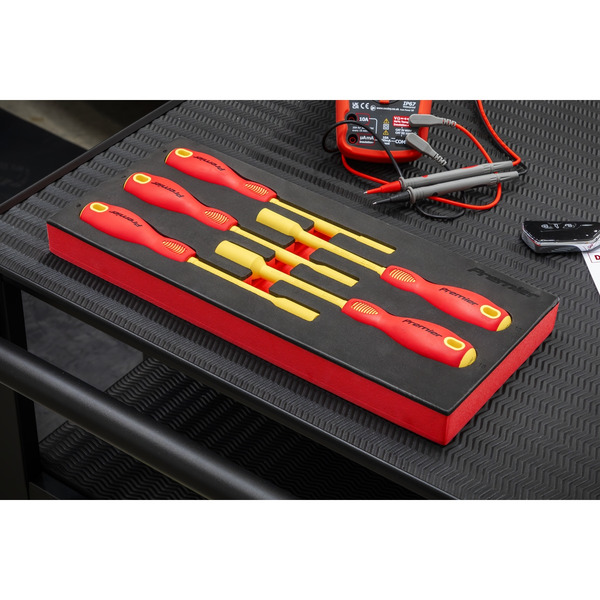 Sealey TBTE08 Premier Insulated Nut Driver Set with Tool Tray 5pc - VDE Approved