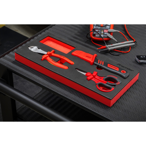 Sealey TBTE09 Premier Insulated Cutting Set with Tool Tray 3pc - VDE Approved