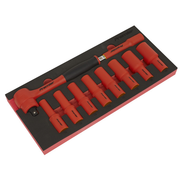 Sealey TBTE11 Premier Insulated Socket Set with Tool Tray 1/2