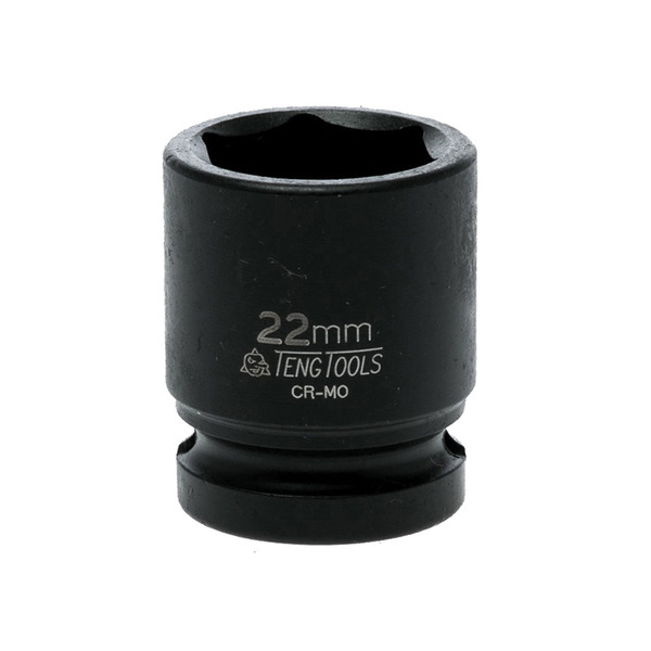Teng TEN920522N Impact Socket Hexagon 6-Point 1/2in Drive 22mm
