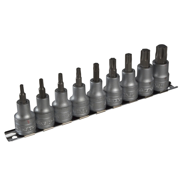 M1213TX Socket Clip Rail Set of 9 Internal TORX 1/2in Drive