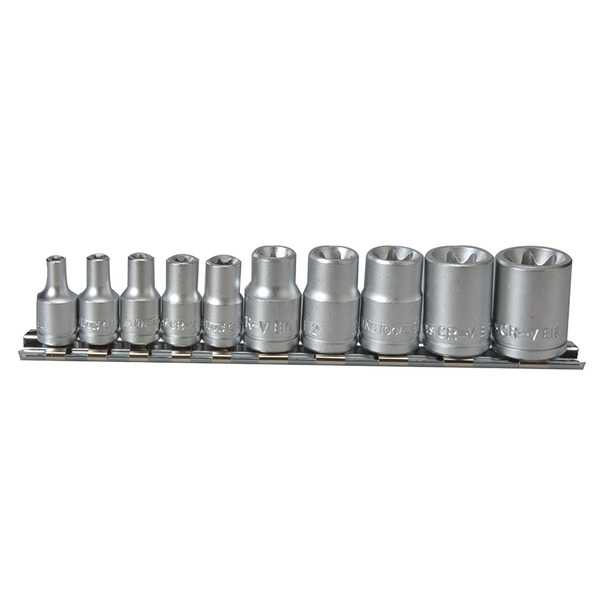 M3814 Socket Clip Rail TX-E Set of 10 3/8in & 1/4in Drive