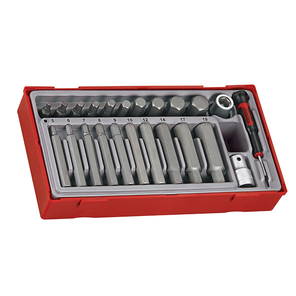 Teng TENTTHEX23 TTHEX23 Metric Hex Bit Socket Set, 23 Piece - 1/2in Drive