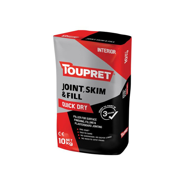 Toupret TOUFGBJSR10G Quick Dry Joint Skim & Fill 10kg