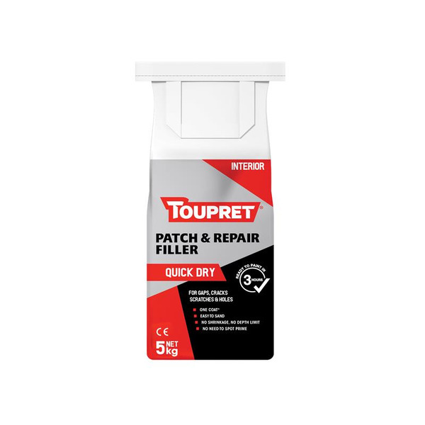 Toupret TOUFGREB05GB Quick Dry Patch & Repair 5kg