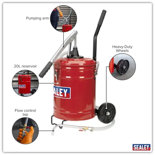 Sealey TP17 Mobile Gear Oil Dispensing Unit 20L