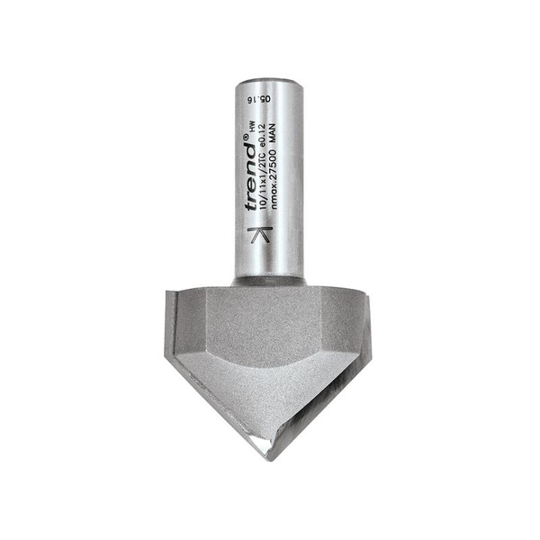 Trend TRE101112TC 10/11 x 1/2 TCT V-Groove Chamfer 45 19.0 x 38mm