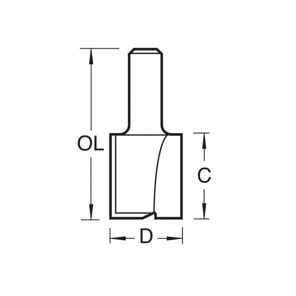 Trend TRE4612TC 4/6 x 1/2 TCT Two Flute Cutter 20.0 x 25mm