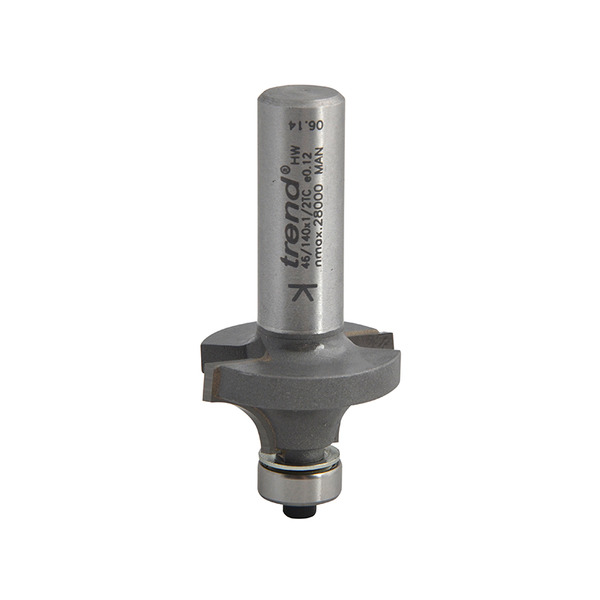 Trend TRE4614012TC 46/140 x 1/2 TCT Bearing Guided Ovolo & Round Over 9.5mm Radius