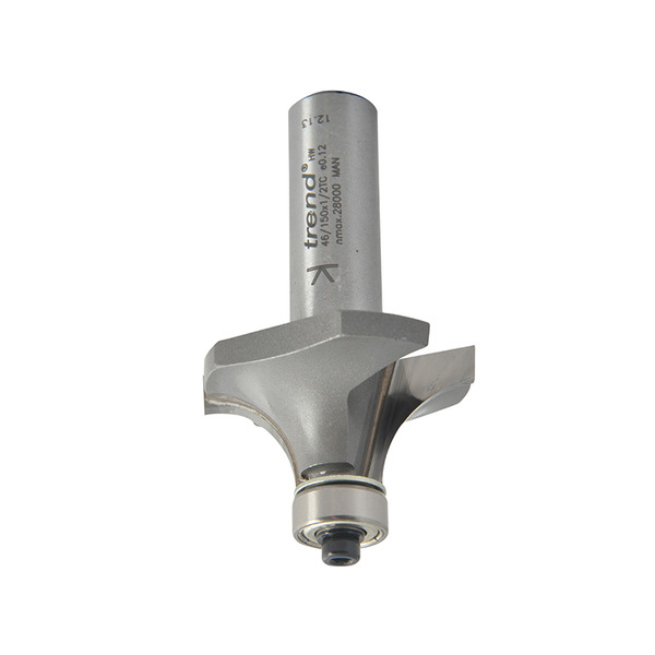 Trend TRE4615012TC 46/150 x 1/2 TCT Bearing Guided Ovolo & Round Over 12.7mm Radius