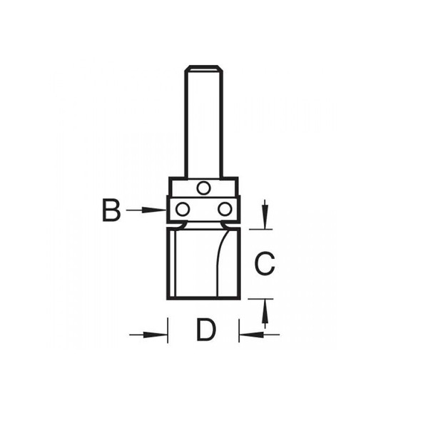 Trend TRE469214TC 46/92 x 1/4 TCT 90 Shank Mounted Template Profiler 15.9 x 19.1mm