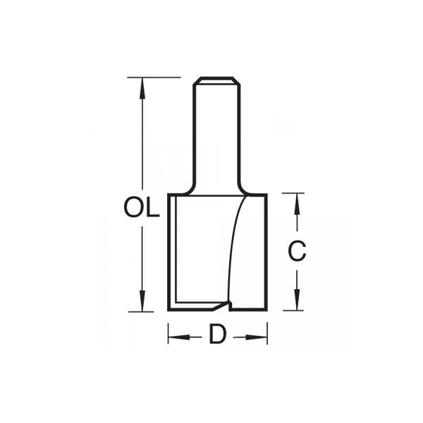 Trend TRE47014TC 4/70 x 1/4 TCT Two Flute Cutter 25.0 x 25mm