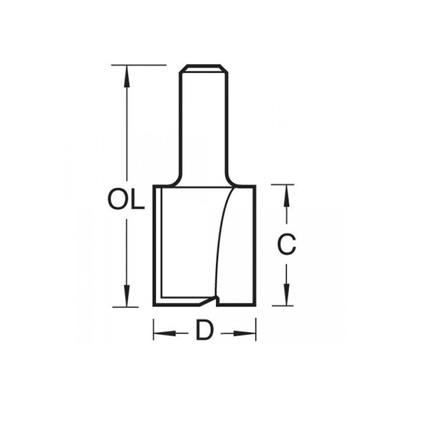 Trend TRE48012TC 4/80 x 1/2 TCT Two Flute Cutter 25.4 x 37mm
