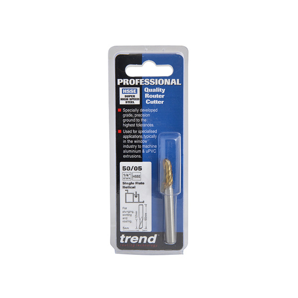 Trend TRE500514HSE 50/05 x 1/4 HSSE Helical Plunge Bit 5mm