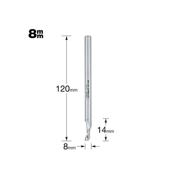 Trend TRE50518HSE 50/51 x 8mm HSSE Helical Plunge Bit 8mm
