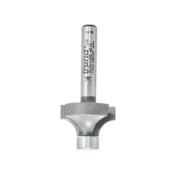 Trend TRE7E214TC 7E/2 x 1/4 TCT Pin Guided Round Over 6.3mm Radius