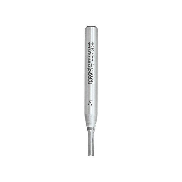 Trend TREC00114TC C001 x 1/4 TCT Two Flute Cutter 3.2 x 9.5mm