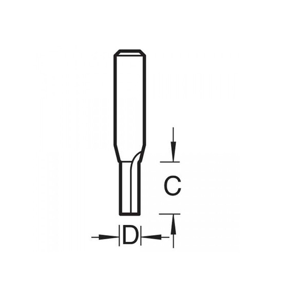 Trend TREC00114TC C001 x 1/4 TCT Two Flute Cutter 3.2 x 9.5mm