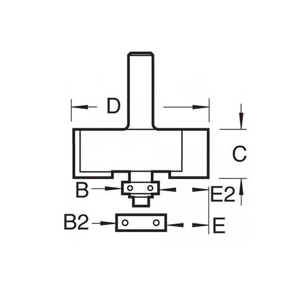 Trend TREC04014TC C040 x 1/4 TCT Bearing Guided Rebater 35.0mm