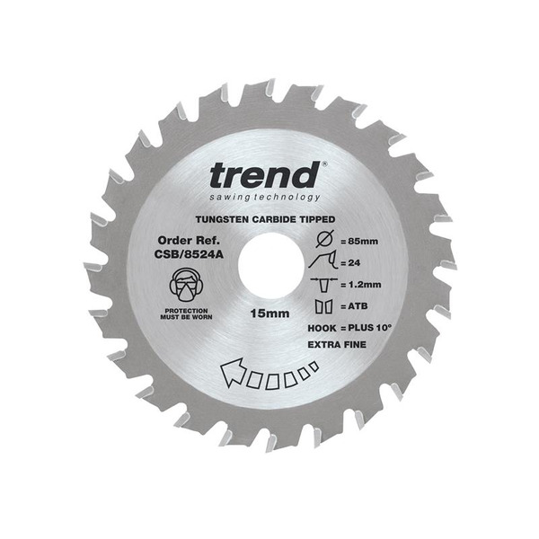 Trend TRECSB8524A CraftPro Mini Saw Blade 85 x 15mm x 24T