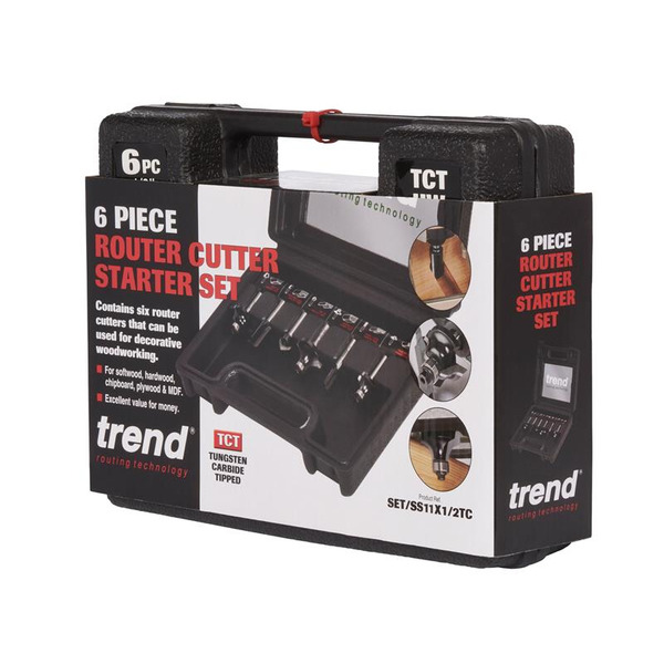 Trend TRESET6PC12 1/2in Router Cutter Set, 6 Piece