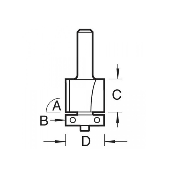 Trend TRET460112TC T46/01 x 1/2 TCT 90 Template Profiler 12.7 x 25mm