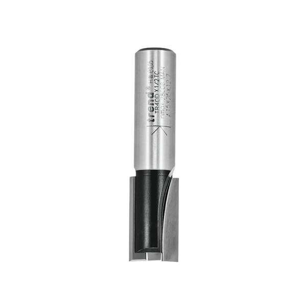 Trend TRETR40D12TC TR40D x 1/2 TCT Two Flute Cutter Long Shank 15 x 25mm