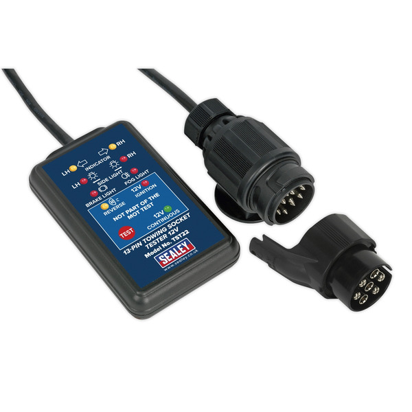 Sealey TST22 Towing Socket Tester 13-Pin 12V - DVSA Approved