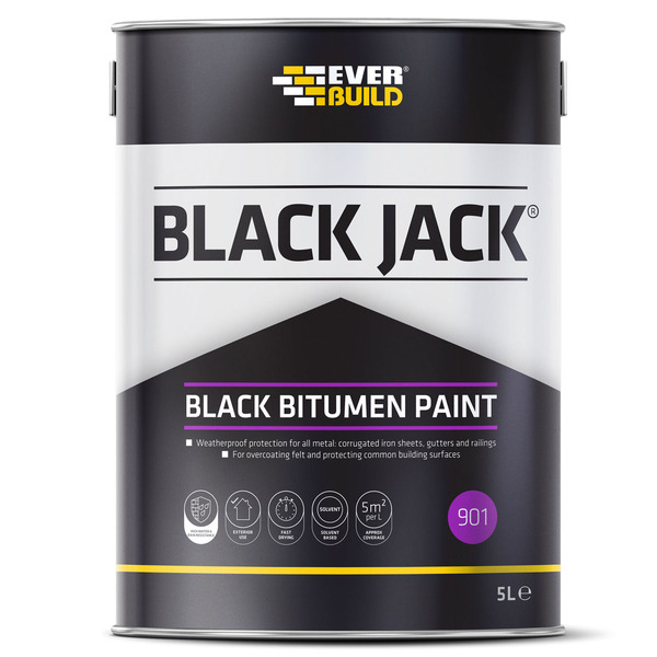 Everbuild 901 Black Bitumen Paint 5L - 486939