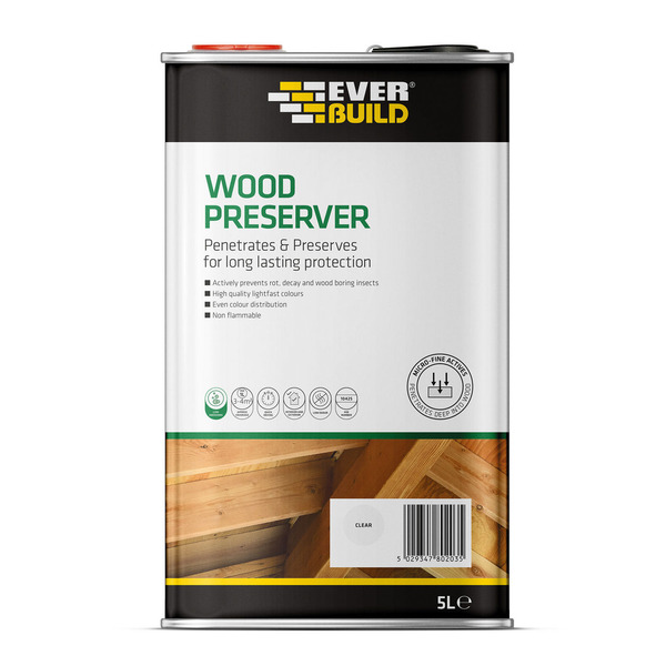 Everbuild Lumberjack Wood Preserver Clear 5L - 482977
