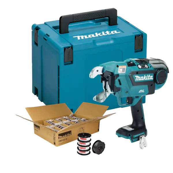 Makita DTR181ZJ 18V Brushless Rebar Tying Tool Bare Unit Makpac + Tie Wire Set 50pk