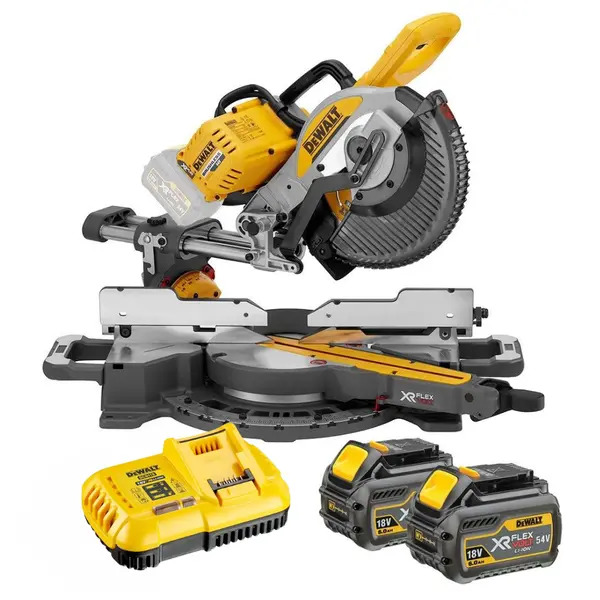 DeWalt DCS781T2-GB 54V 2x 6Ah 305mm Cordless Sliding Mitre Saw Kit