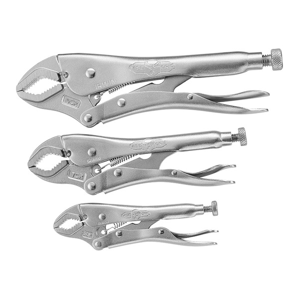 IRWIN® Vise-Grip® VIS10508020 IRWIN® Vise-Grip® Curved Jaw Locking Pliers Set of 3 (5CR/7CR/10CR)