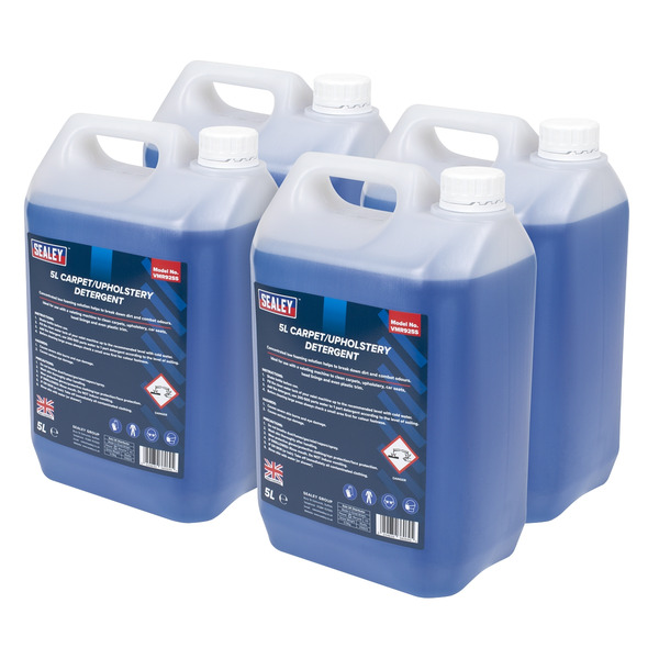Sealey VMR925 Carpet/Upholstery Detergent 5L - Pack of 4