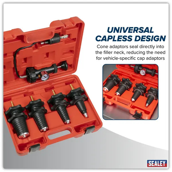 Sealey VS0033 Cooling System Pressure Test Kit 5pc