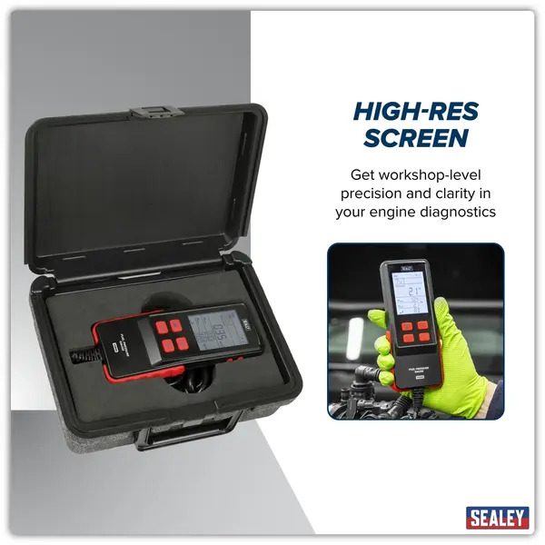 Sealey VS566 Digital Fuel Injection Pressure Test Kit for GDI Fuel Circuits 6pc