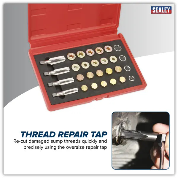 Sealey VS660 Drain Plug Thread Repair Set