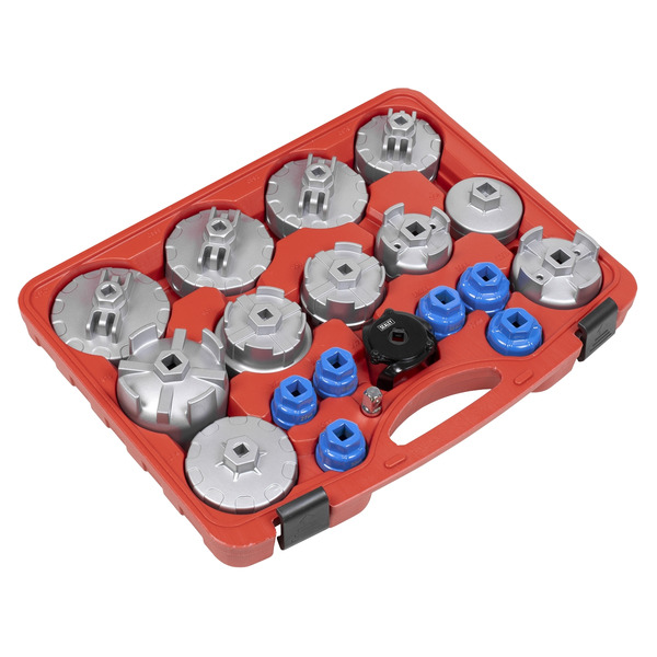 Sealey VS7013 Oil Filter Cap Wrench Set 19pc