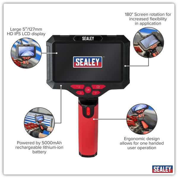Sealey VS8117 Video Borescope 3.9mm Camera & 5